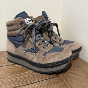 VTG LL Bean Cresta Hiking Trail Boots Women's Size 7 M Thinsulate Sherpa Lined